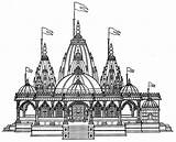 Swaminarayan Drawing Temples Line Original Faith Ahmedabad sketch template