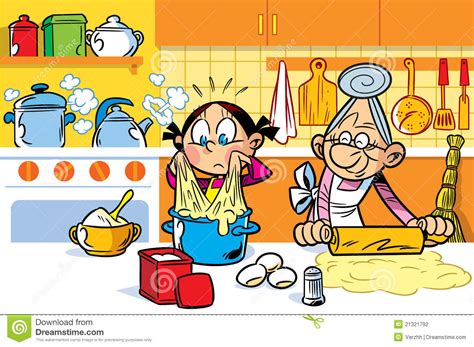 grandma s helper stock vector illustration of food cartoon 21321792
