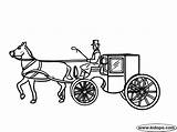 Horse Coloring Carriage Cart Pages Outline Gif Getcoloringpages sketch template