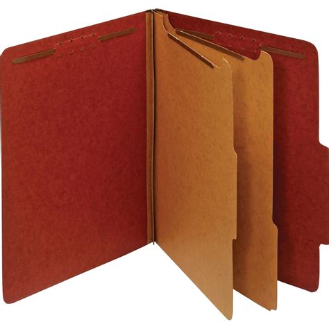 pendaflex  divider recycled classification folders red  box