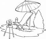 Beach Coloring Chair Umbrella Pages Lounge Drawing Summer Getdrawings Color Clip Amp Getcolorings Save Printable sketch template
