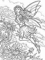 Coloring Fairy Beautiful Pages Detailed Chrysanthemum Library Clipart Popular sketch template