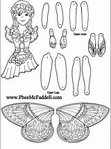 Fairy Template Paper Dolls Doll Printable Crafts Patterns Visit Puppets Pattern sketch template