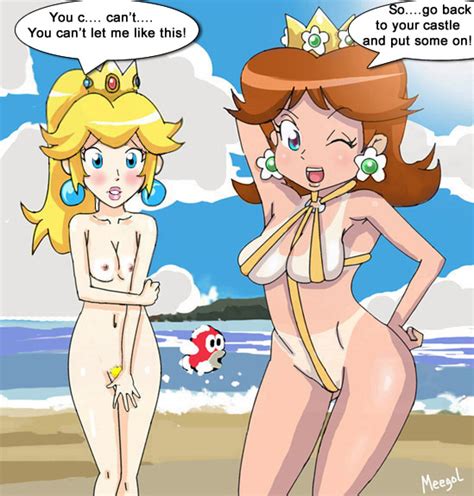 Xbooru Beach Daisy Embarrassed Enf Nude Peach Princess