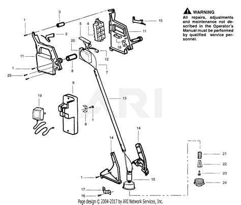 poulan handystik cordless trimmer parts diagram  trimmer assembly