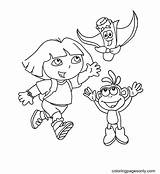 Dora Explorer Runs sketch template