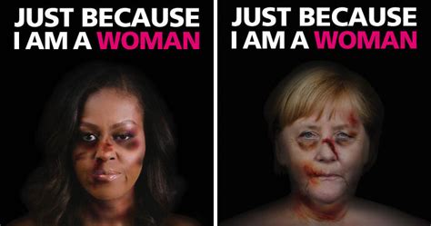a powerful anti domestic violence campaign uses women
