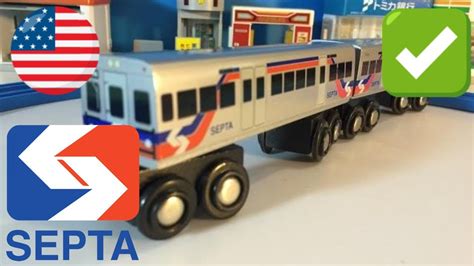 septa silverliner  wooden toy train  action  youtube