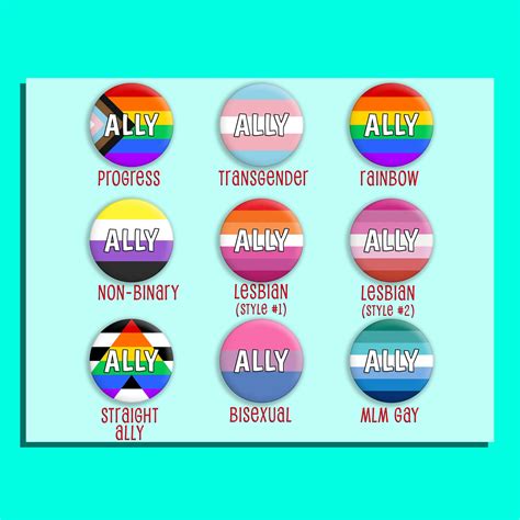 Lgbtq Ally Pride Pins Progress Pride Flag Queer Ally Non Etsy