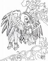 Gothic Fairy Anime Fairies Getcolorings Sketch Fsnd Poquer Imgbuddy sketch template