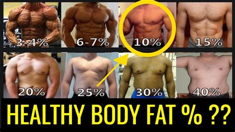 what is a healthy body fat percentage for men charts and ranges youtube