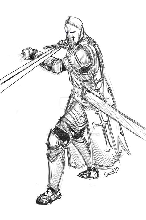 knight sketch  grimrtp  deviantart