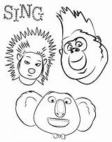 Sing Coloring Pages Movie Johnny Moon Buster Ash Kids Color Printable Animals Print Faces Singing Characters Disney Coloringhome Pages2color Book sketch template