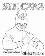 Coloring Pages Wwe Sin Cara Wrestling Printable Hardy Jeff Color Vector Wrestlers Cena John Print Lucha Smackdown Reigns Roman Drawing sketch template