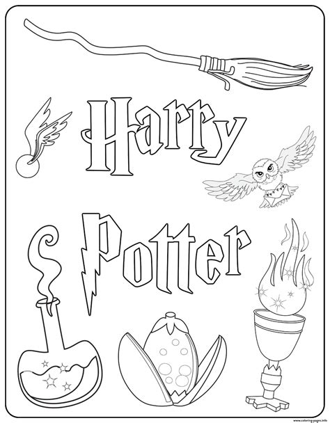 harry potter images coloring page printable