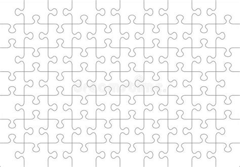jigsaw puzzle blank template   pieces royalty  illustration