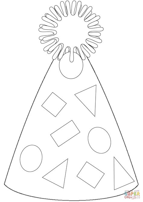 birthday hat coloring pages coloring pages