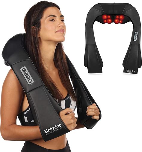 deep kneading neck massager with heat shiatsu neck back and shoulder