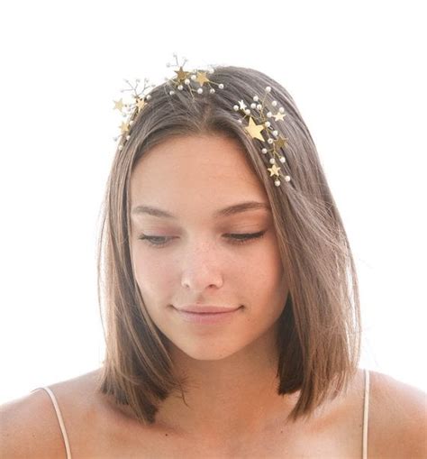 Wedding Hair Pins Of Stars And Pearls Celestial Wedding