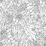 Pattern Ornamental Decorative Sketchy Curl Adulti Fiori Stampare Zentangle Patterned sketch template
