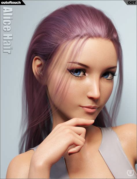alice wet and dry hair for genesis 3 and 8 female s daz 3d