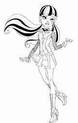 Coloring Draculaura Pages Monster High sketch template