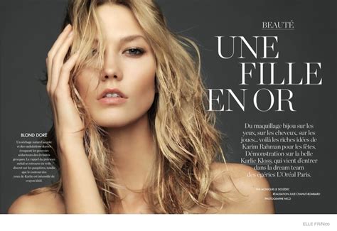 Karlie Kloss Is A Golden Goddess In Makeup Story For Elle France