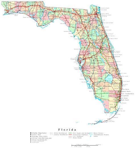printable county map  florida   hands  amazing