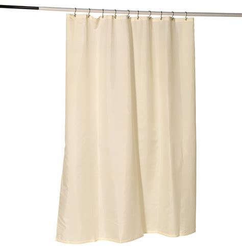 Nylon Fabric Shower Curtain Liner W Reinforced Header And