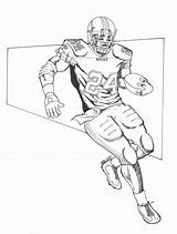 Football Coloring Player Nfl Pages Drawing Drawings Redskins Players Patrick Mahomes Quarterback Line Printable Sports American Clipart Sketch Cliparts Color sketch template