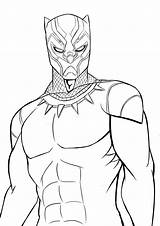 Panther Pantera Negra Vingadores sketch template
