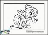 Coloring Fluttershy sketch template