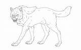 Wolf Lineart Coloring Snarling Template sketch template