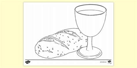 eucharist bread wine colouring sheet colouring sheets