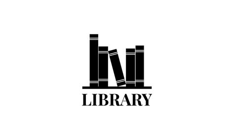 library logo template design vector  vector art  vecteezy