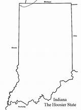 Outline Indiana Map States Maps Border Links Netstate sketch template