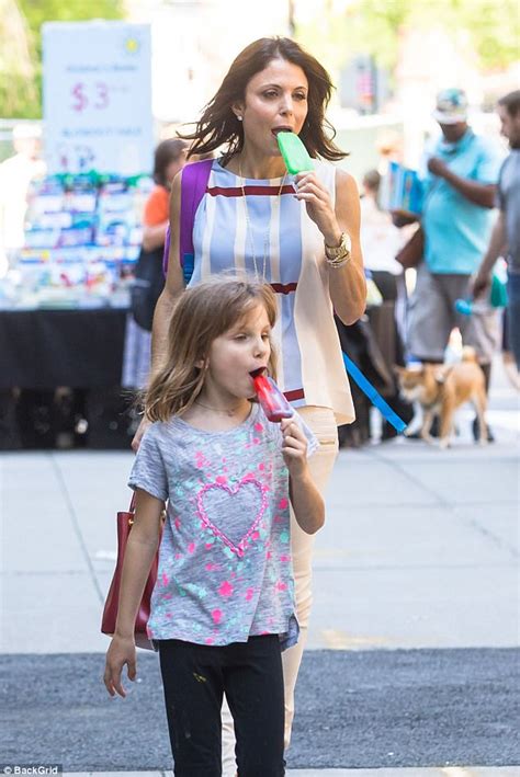 bethenny frankel and daughter bryn cool down with popsicle daily mail online