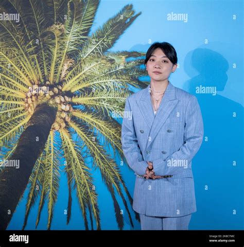 cannes france october   toko miura actress elpis appears   red carpet  mipcom