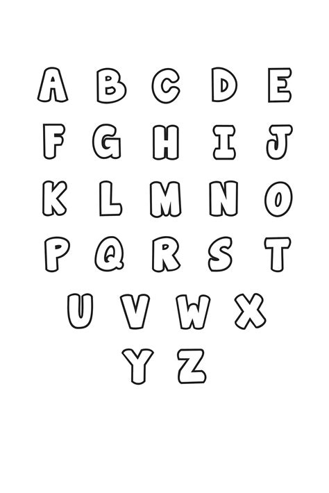 printable bubble letter alphabet stencils freebie finding mom bubble letters coloring