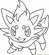 Zorua Pokémon Coloringpages101 Getcolorings sketch template