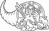 Coloring Pages Cornucopia Printable Drawing Hand sketch template