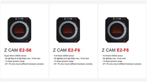 z cam e2 f6 s6 and f8 budget high resolution cameras ready for pre