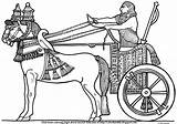 Assyrian Horses Cart Enlarge Click sketch template