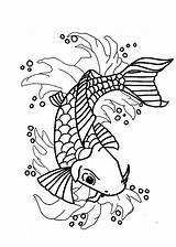 Coloring Pages Koi Fish Japanese Getcolorings Nishikigoi Popular sketch template