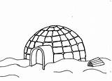Igloo Coloring Pages Color Winter Bulkcolor sketch template