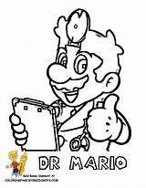 Mario Coloring Pages Doctor Dr Bros Super Bad Kids Pitchers Book Guy Colouring Library Clipart Popular sketch template