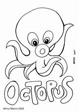 Coloring Animals Mewarnai Octopus Hewan Winry Marini 2005 Binatang Halaman sketch template