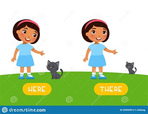 opposites concept   give word card  english language learning cartoon vector