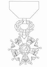 Legion Coloriage Medal Medaille Honor Ausmalbild Dhonneur Medaglia Imprimer Ordre Ehrenlegion Honour Stampare sketch template