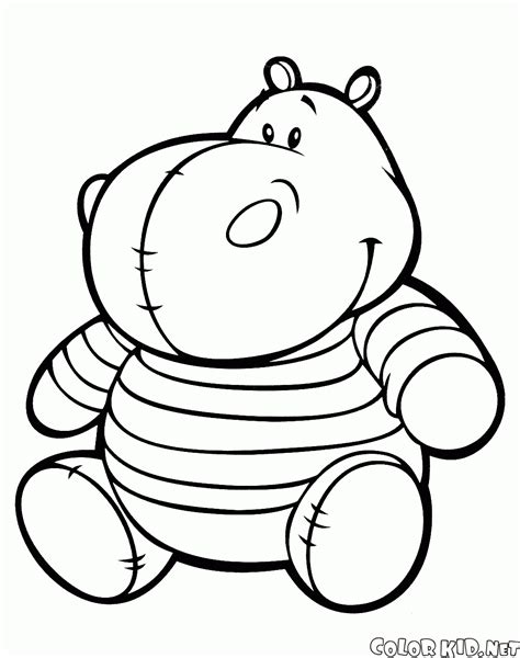 coloring page hippo